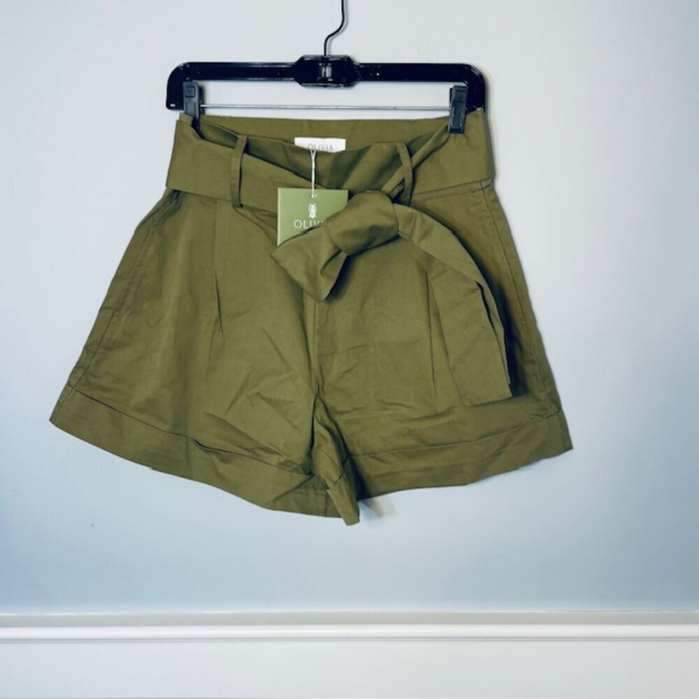 Olivia by Livro Wide Leg Tailored Cuffed Uba Safari Shorts NWT NEW Small - Picture 3 of 6